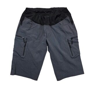 MTB Men's Mountain Biking Shorts Gray Cargo Zipper Pockets Size XL